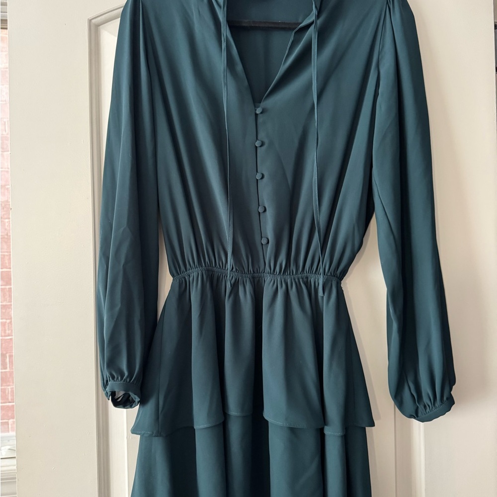 Yumi Kim Teal Long-Sleeve Dress